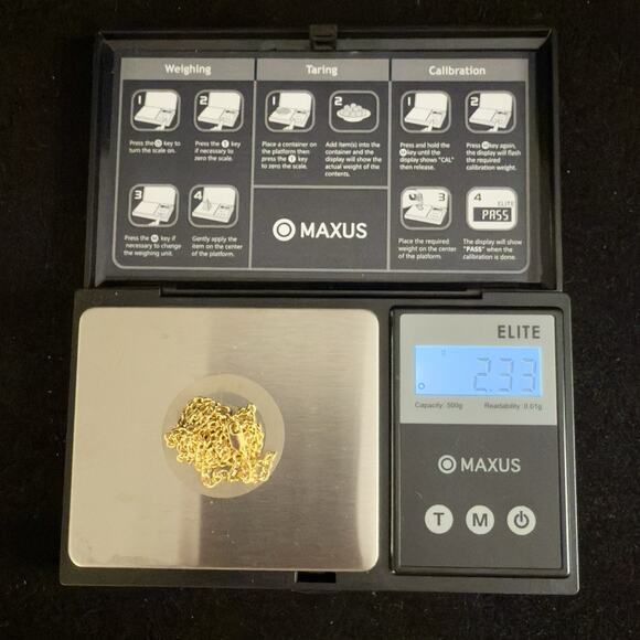 10k Solid Gold 2.3mm Cuban Link Chain 22in - NEW - Picture 7 of 7